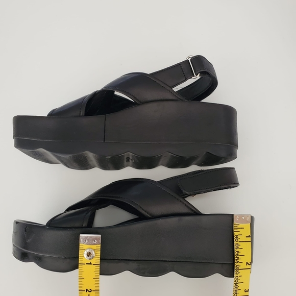 Prada Cloudbust Black Leather Sandles with Chunky Platform Heels - Picture 7 of 10